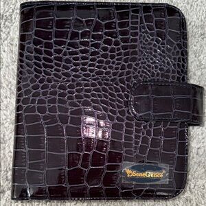 SeneGence international luxury Dark Purple Crocodile Embossed travel Organizer